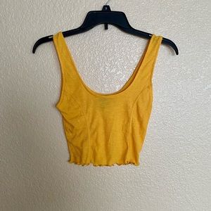yellow cropped tank